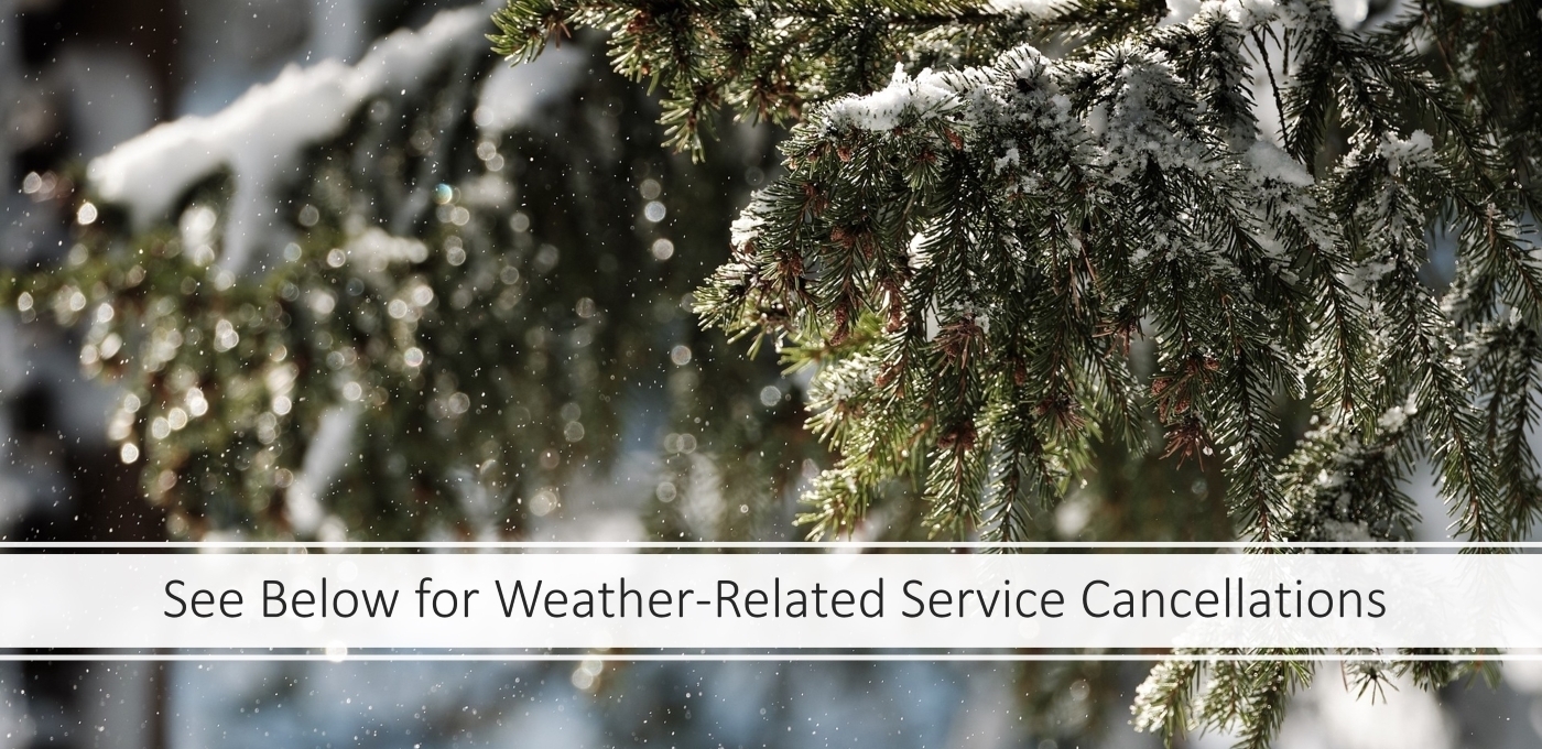 See below for weather-related service cancellations